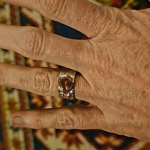Sterling citrine ring